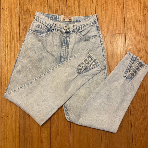 Jordache Denim - Vintage Jordache, 80s - 90s Ultra Hight Waisted Acid Wash Jeans